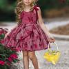 Rattan Flower Girl Basket with Handle view 2