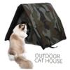 HOUDERCO Insulated Outdoor Cat House, Weatherproof Elevated Shelter for Outdoor Cats view 3
