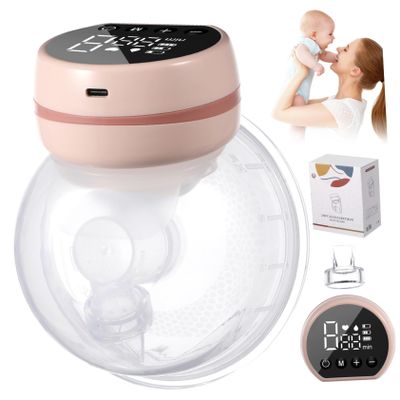 Portable Electric Breast Pump with Hands-Free Silicone Cup