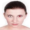 Transformation Contact Lenses – Duo Design (White & Red) – Colored 7-Day Effect Lenses, Plano view 2