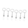 BESTonZON 6-Piece Clear Glass Perfume Bottles with Keychains view 1