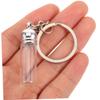 BESTonZON 6-Piece Clear Glass Perfume Bottles with Keychains view 3