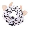 JUMPLAWN Plush Dog Protective Collar for Licking, White, Cow-Shaped view 1