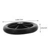FRCOLOR Black ABS Wheelchair Front Wheels, 2 Replacement Wheels for Manual Wheelchairs view 2
