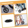 FRCOLOR Black ABS Wheelchair Front Wheels, 2 Replacement Wheels for Manual Wheelchairs view 3