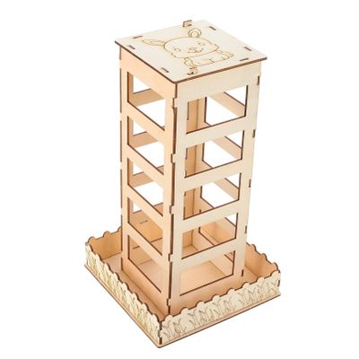 GRIRIW Wooden Hay Feeder for Rabbits and Small Animals