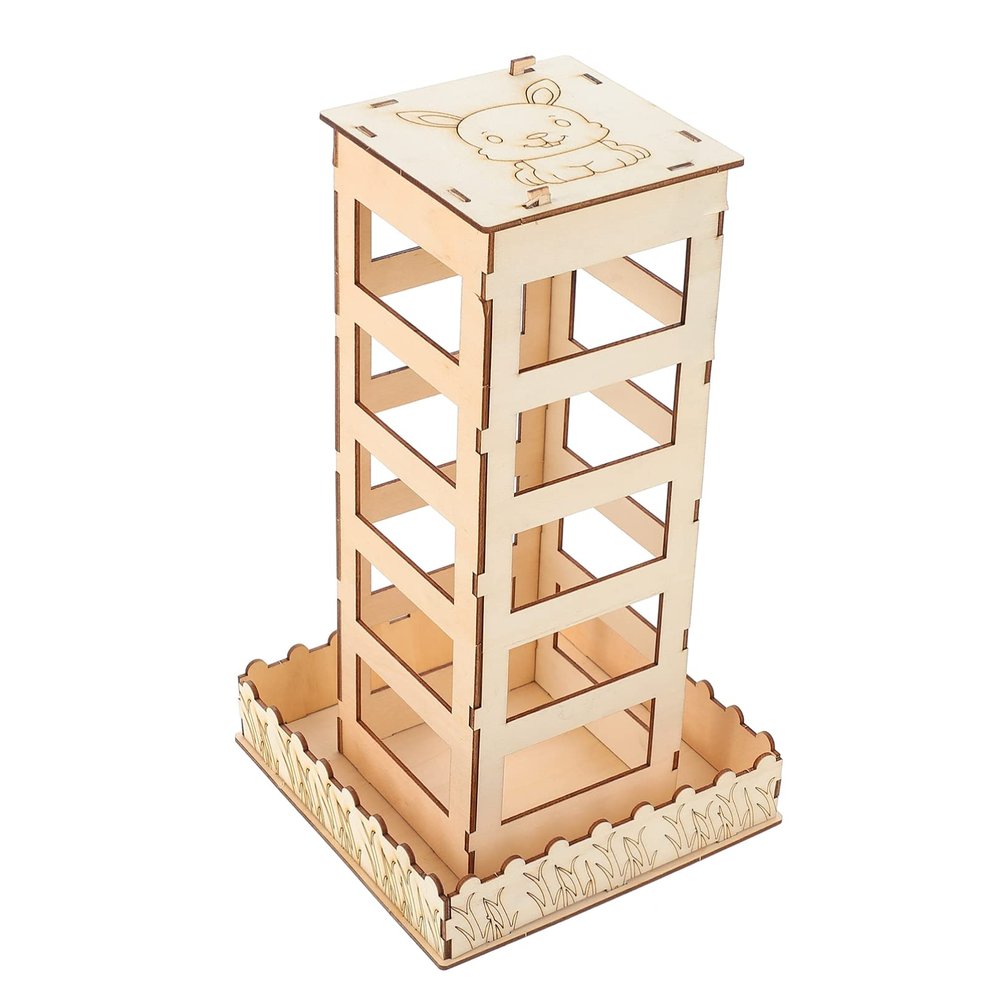 GRIRIW Wooden Hay Feeder for Rabbits and Small Animals