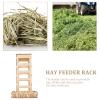 GRIRIW Wooden Hay Feeder for Rabbits and Small Animals view 2