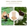 GRIRIW Wooden Hay Feeder for Rabbits and Small Animals view 3