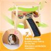 Double-Layer Wooden Hamster House with Ladder view 3