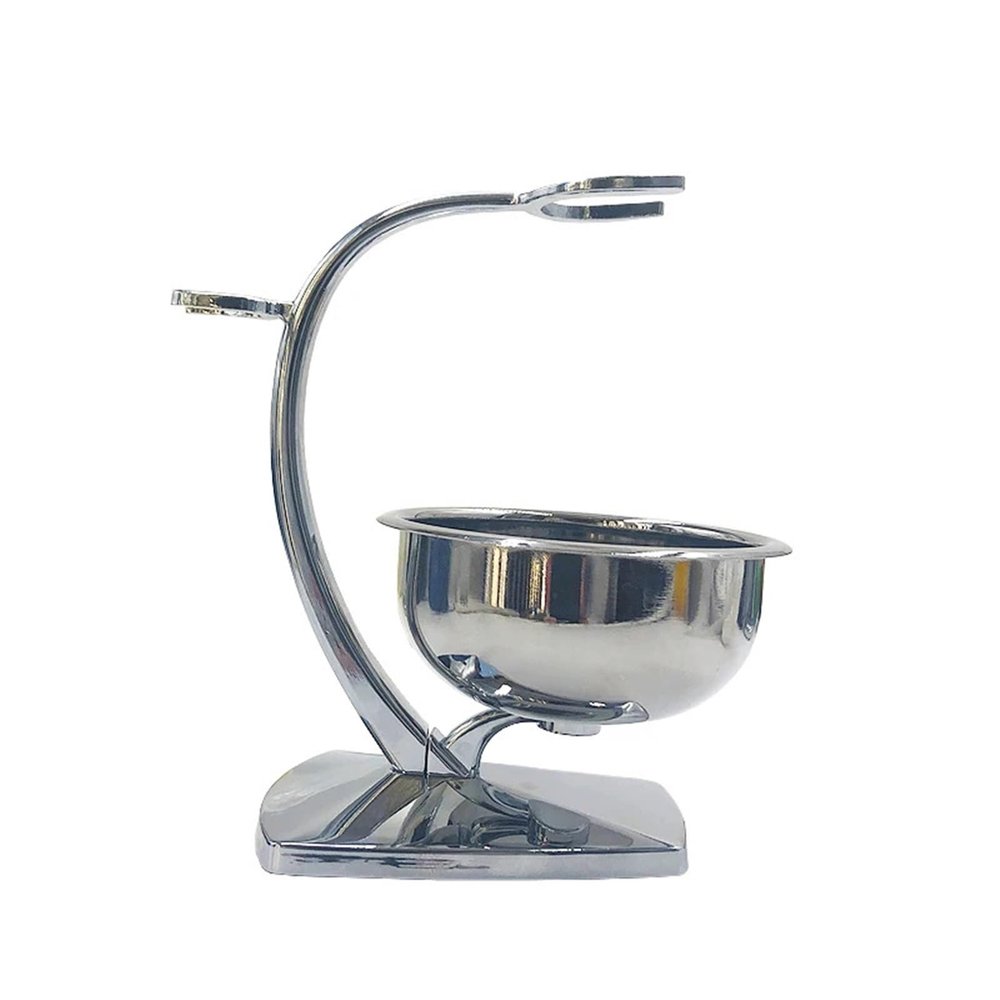 FJIXUO Alloy Shaving Stand with Razor and Brush Holder