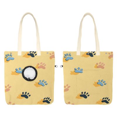 Show Head Pet Canvas Shoulder Bag for Dogs and Cats