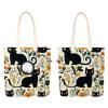 CHENZZZZ Cute Black Cats and Flowers Canvas Pet Shoulder Bag view 1