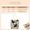 CHENZZZZ Cute Black Cats and Flowers Canvas Pet Shoulder Bag view 2
