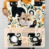 CHENZZZZ Cute Black Cats and Flowers Canvas Pet Shoulder Bag view 3