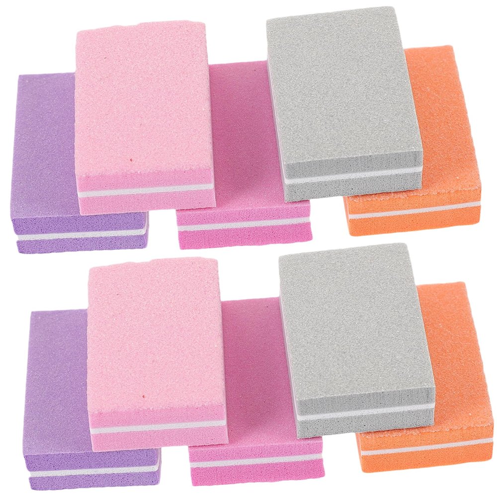 Compact Block Nail Files, 50 Pieces, Sponge, Double-Sided