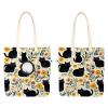 Black Cats and Flowers (42) Canvas Pet Shoulder Carrier view 1