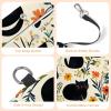 Black Cats and Flowers (42) Canvas Pet Shoulder Carrier view 4