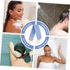 FOMIYES 3-Pack Double-Sided Thick Shower Scrubbers with Long Straps, Assorted Colors view 3