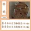 24 Short Almond Press-On Nails with 3D Sun Design view 2