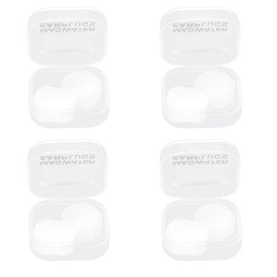 ANKROYU 8-Piece Portable Swimming Earplugs for Noise Reduction