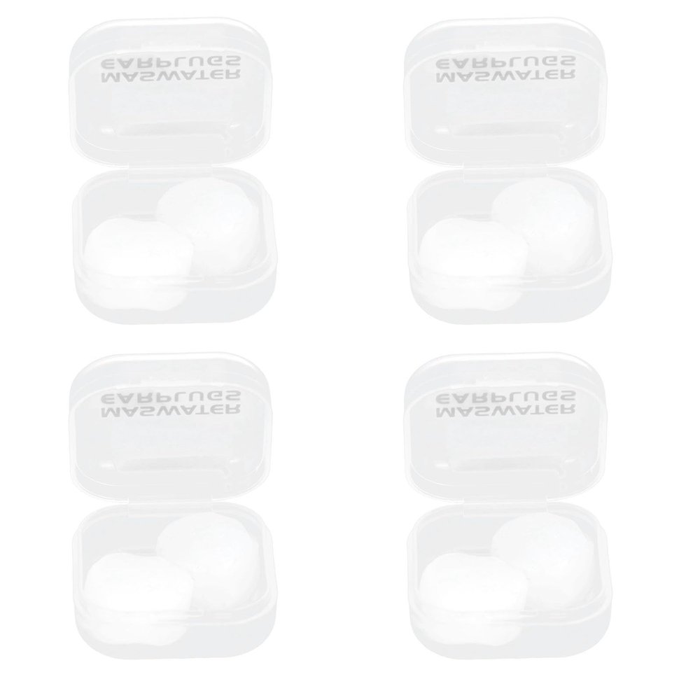 ANKROYU 8-Piece Portable Swimming Earplugs for Noise Reduction