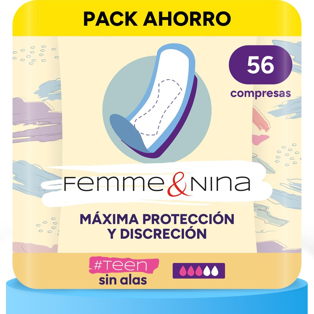 BESTLINE 56 Women's Pads Without Wings for Teens, Ultra-Thin, 4 Packs