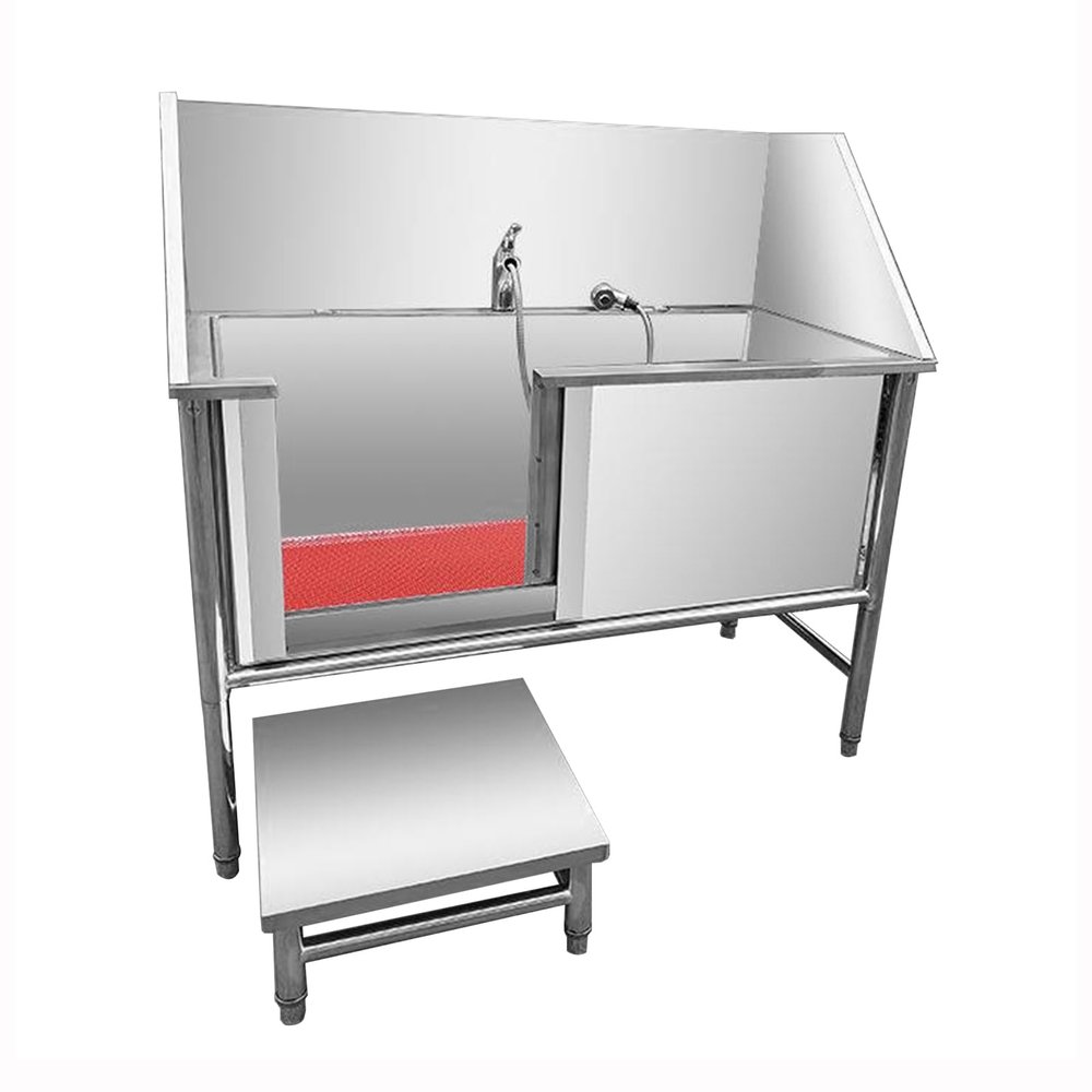 CFMAIF Professional Stainless Steel Dog Bathtub, 80 x 60 cm