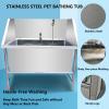 CFMAIF Stainless Steel Dog Bath Station, 80 x 60 cm view 3