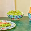 RICE Small Melamine Children's Bowl, Light Blue, Monsters Print view 2