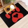 Hearda Pet Feeding Mat for Dogs and Cats, Non-Slip, Absorbent, Fast-Drying, Red F, 20 x 30 cm view 1