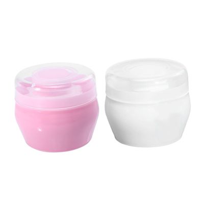 Abaodam 2-Piece Baby Powder Container Set with Plush Puffs and Handles