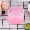 Abaodam 2-Piece Baby Powder Container Set with Plush Puffs and Handles view 4