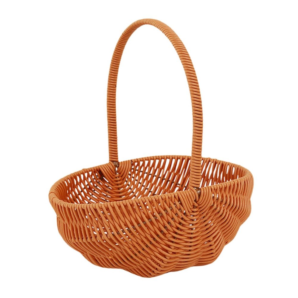 TOPBATHY Vintage PE Picnic Basket, Handwoven Watermelon Shape
