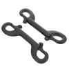 Homoyoyo Black Stainless Steel Double-Ended Snap Hooks with Double Snap Closures, 2-Pack view 1