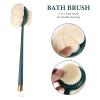 Double-Sided Shower Brush with Long Handle and Soft Bristles view 4