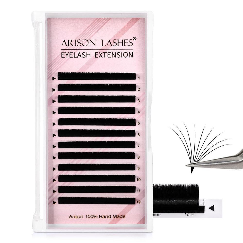 Arison Lashes Easy Fan Lashes 0.05 mm D Curl 8 mm