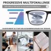 Amorays 2-Pack Progressive Multifocal Reading Glasses for Men and Women, Blue-Light Blocking, Black/Yellow, +3.00 view 2