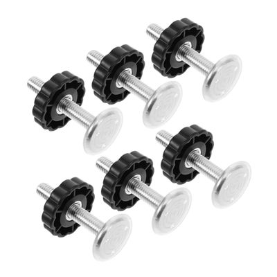 6-Piece Baby Gate Fittings, M10 x 60 Threaded Spindles