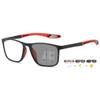 ABETOS Multifocal Photochromic Blue-Light-Filtering Reading Glasses, TR90 Frame, Black/Red, +1.5 view 1