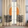 Blackout Thermal Curtains with Grommets, Vintage Simple Sun, 200 x 70 cm, 2-Pack view 2