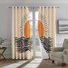 Blackout Thermal Curtains with Grommets, Vintage Simple Sun, 200 x 70 cm, 2-Pack view 4