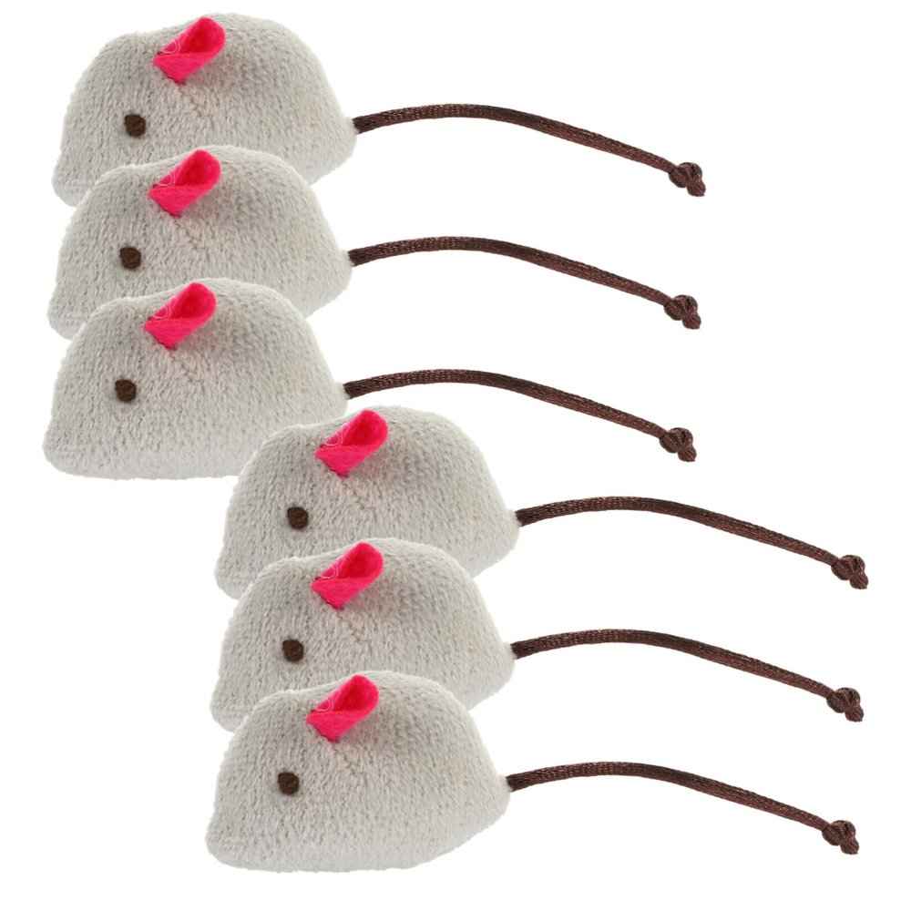 BESPORTBLE 6-Piece Plush Mouse Cat Toy