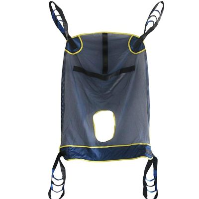 MRKU Toileting Sling for Patient Lift with Head Support, Four-Point Support