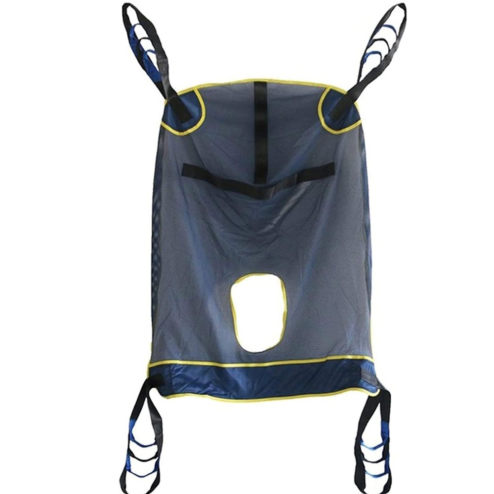 MRKU Toileting Sling for Patient Lift with Head Support, Four-Point Support