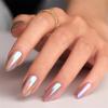 Press-On False Nails, Almond Cat-Eye Aurora French Tips view 2