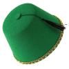 KMGDM Traditional Flat-Top Tarboosh Hat, Soft and Comfortable Ottoman Men's Headwear, Green, Diameter 19.5 cm, Height 12 cm view 1