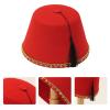 KMGDM Traditional Flat-Top Tarboosh Hat, Soft and Comfortable Ottoman Men's Headwear, Green, Diameter 19.5 cm, Height 12 cm view 2