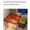 Cat Playpen and Dog Fence for Small Dogs, Indoor Pen for One Room and One Bathroom, with Toilet Area and Multiple Doors (165 × 75 × 57 cm) view 2