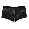 Bauzuoyo Men's Latex-Look Briefs with Cutout, Black/Red view 1